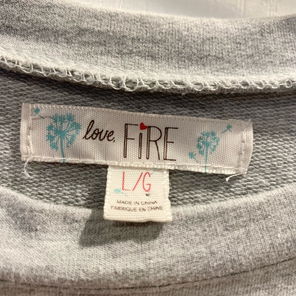 LOVE FIRE BASEBALL sleeve comfy jersey knit dress women’s size large - Picture 7 of 9